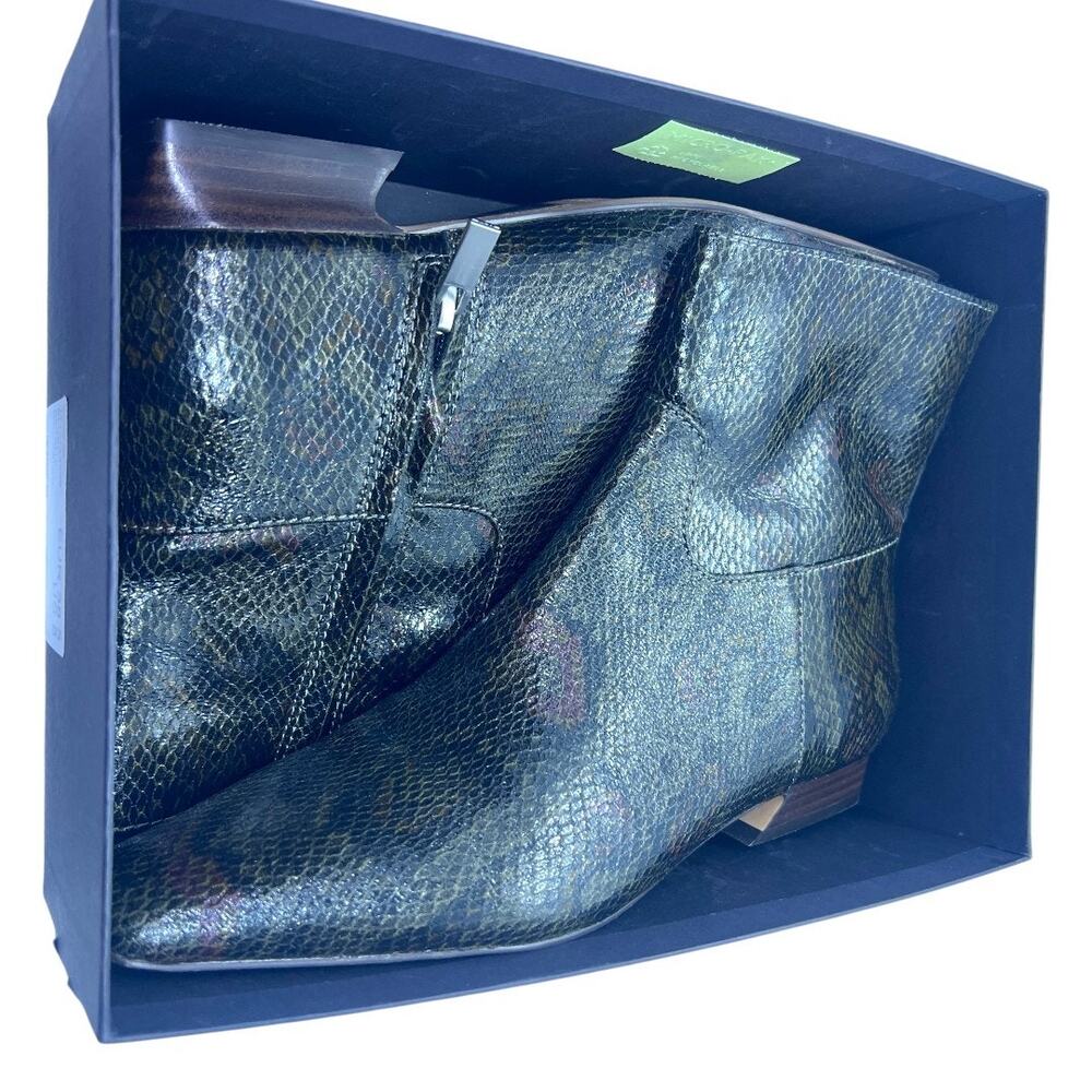 Free People Easy Does It Snake Print Vegan Ankle Boots Size 8 NWT $148